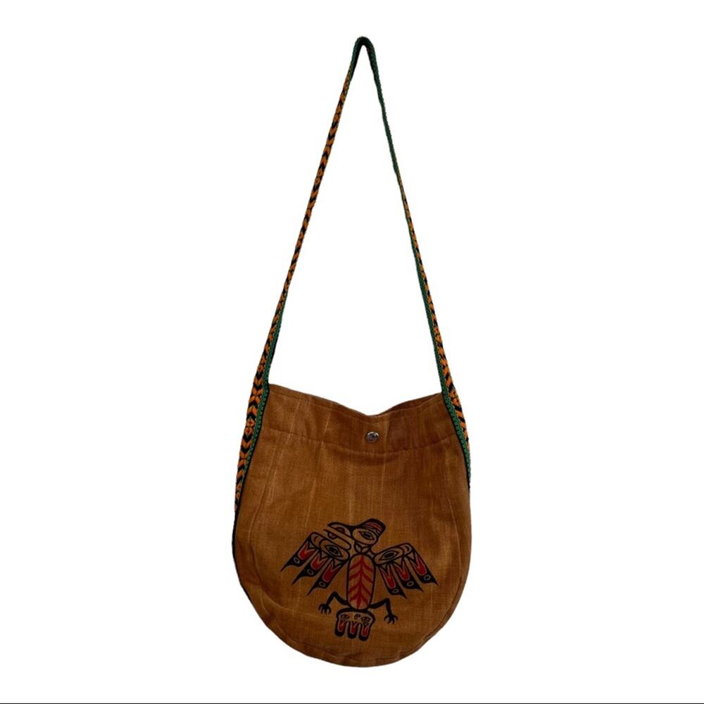 Boho Aztec Southwestern Embroidered Vegan Suede Crossbody Bag